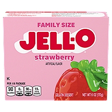 Jell-O Strawberry Gelatin Dessert, 6 Ounce