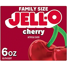 Jell-O Cherry Gelatin Dessert Family Size, 6 oz
