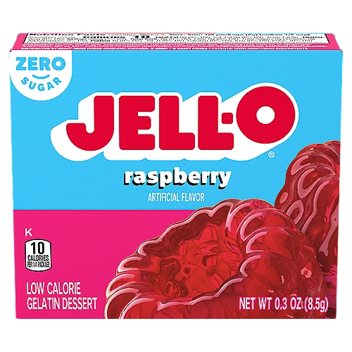Jell-O Sugar Free Raspberry Gelatin Dessert, 0.30 oz
Low Calorie Gelatin Dessert
