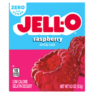 Jell-O Sours Blue Raspberry Ready-to-Eat Jello Cups Gelatin Snack