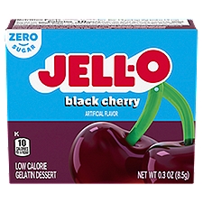 Jell-O Black Cherry Low Calorie Gelatin Dessert, 0.3 oz, 0.3 Ounce