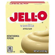 Jell-O Vanilla Instant Pudding & Pie Filling Mix, 3.4 oz, 3.4 Ounce