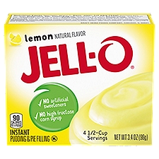 Jell-O Lemon, Instant Pudding & Pie Filling, 3.4 Ounce