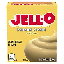 Jell-O Banana Cream Instant, Pudding & Pie Filling, 3.4 Ounce