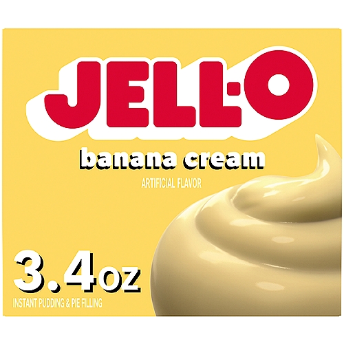 Jell-O Banana Cream Instant Pudding & Pie Filling, 3.4 oz
