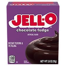 Jell-O Chocolate Fudge Instant Pudding & Pie Filling Mix, 3.9 oz Box