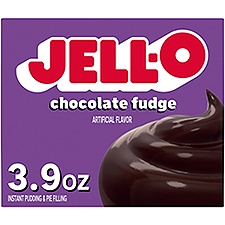 Jell-O Chocolate Fudge Instant Pudding & Pie Filling, 3.9 oz, 3.9 Ounce