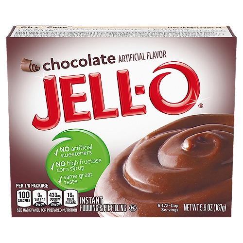 Jell-O Chocolate Instant Pudding & Pie Filling, 5.9 oz
