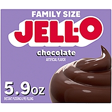 Jell-O Chocolate Pudding & Pie Filling Family Size, 5.9 oz, 167 Gram