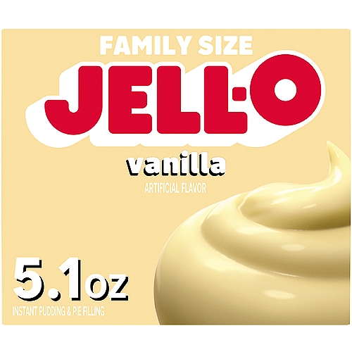 Jell-O Vanilla Instant Pudding & Pie Filling Family Size, 5.1 oz