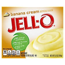 Jell-O Banana Cream Instant Pudding & Pie Filling, 5.1 oz, 5.1 Ounce