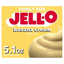 Jell-O Banana Cream Instant Pudding & Pie Filling Family Size, 5.1 oz, 5.1 Ounce