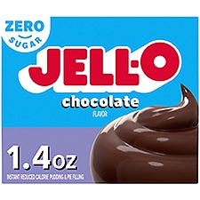 Jell-O Zero Sugar Chocolate Flavor Instant Reduced Calorie Pudding & Pie Filling, 1.4 oz, 1.4 Ounce