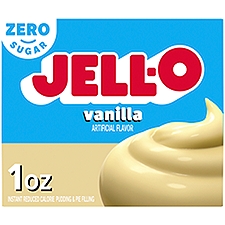 Jell-O Zero Sugar Vanilla Instant Reduced Calorie Pudding & Pie Filling, 1 oz, 1 Ounce
