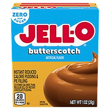Jell-O Butterscotch Sugar Free & Fat Free Instant Pudding & Pie Filling Mix, 1 oz Box