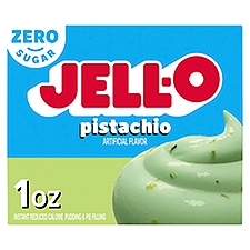 Jell-O Zero Sugar Pistachio Instant Reduced Calorie Pudding & Pie Filling, 1 oz