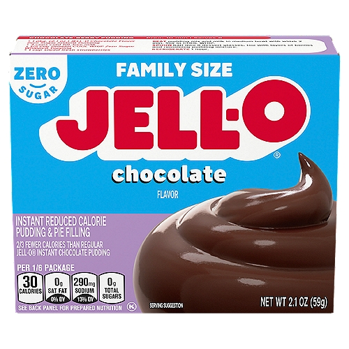 Jell-O Chocolate Sugar Free Instant Pudding Mix & Pie Filling, 2.1 oz. Box