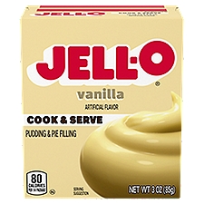 Jell-O Vanilla Cook & Serve, Pudding & Pie Filling, 3 Ounce