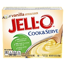 Jell-O Cook & Serve Vanilla, Pudding & Pie Filling Mix, 4.6 Ounce