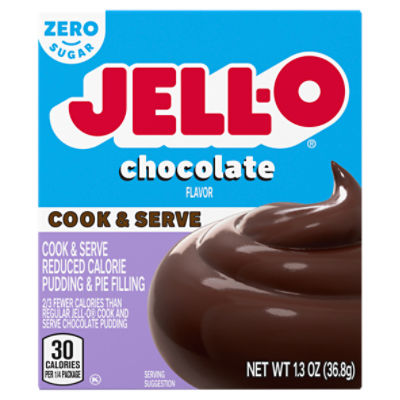 JellO Cook & Serve Chocolate Flavor Reduced Calorie Pudding & Pie