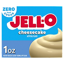 Jell-O Zero Sugar Cheesecake Instant Reduced Calorie Pudding & Pie Filling, 1 oz, 1 Ounce