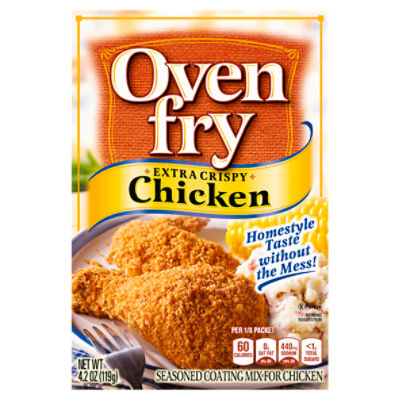 Oven Fry Extra Crispy Seasoned Coating Mix for Chicken, 4.2 oz