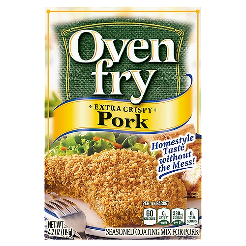 Oven Fry Extra Crispy Seasoned Coating Mix for Pork, 4.2 oz