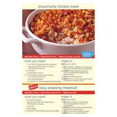 Stove Top Stuffing Mix, Lower Sodium, Chicken