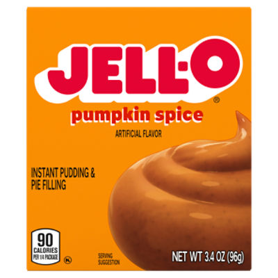 JELL-O Pumpkin Spice Instant Pudding & Pie Filling, 3.4 oz Box