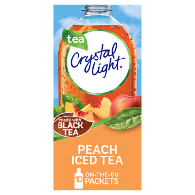Crystal Light Peach Iced Tea Drink Mix, 0.07 oz, 10 count, 19.8 Ounce