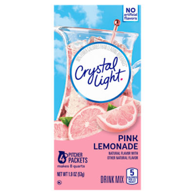 Crystal Light Pink Lemonade Naturally Flavored Powdered Drink Mix, 4 ct  Pitcher Packets