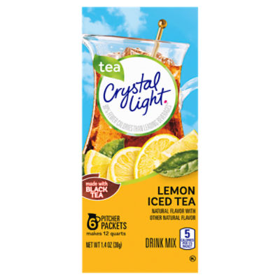 Crystal Light Lemon Iced Tea Drink Mix, 6 ct Pitcher Packets The