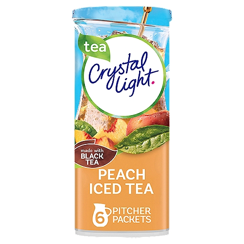 Crystal Light Peach Iced Tea Drink Mix, 6 count, 1.5 oz