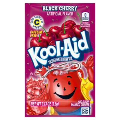 Kool-Aid Unsweetened Black Cherry Drink Mix, 0.13 oz Packet