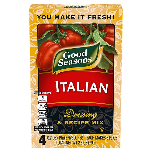 Good Seasons Italian Dressing & Recipe Mix, 0.7 oz, 4 count