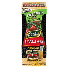 Good Seasons Italian with Free Cruet Kit, Dressing & Recipe Seasoning Mix, 1.4 Ounce
