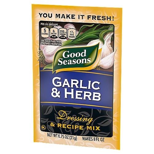 Good Seasons Garlic & Herb Dressing & Recipe Mix, 0.75 oz