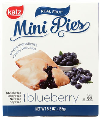 Katz Certified Gluten Free Blueberry Mini Pies, 5.5 oz