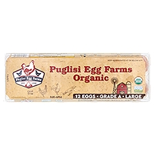 Puglisi Egg Farms Organic Large Eggs, 12 count, 24 oz