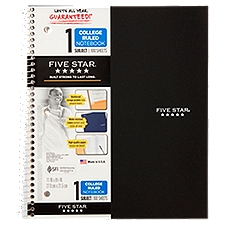 Five Star 1 Subject College Ruled Notebook, 1 Each