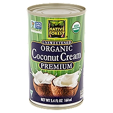 Native Forest Premium Unsweetened Organic Coconut Cream, 5.4 fl oz, 5.4 Fluid ounce