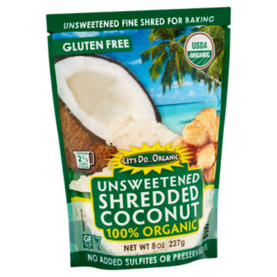 Let's Do...Organic 100% Organic Unsweetened Shredded Coconut, 8 oz