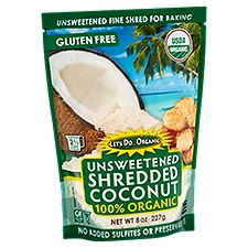 Let's Do Organic Organic Coconut - Unsweetened, 8 Ounce