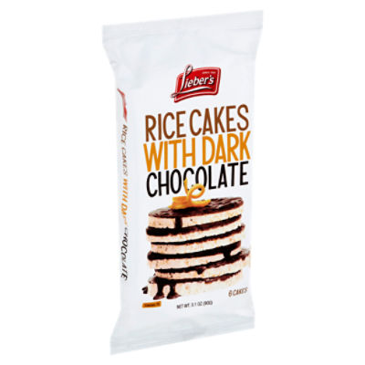 Lieber's Rice Cakes with Dark Chocolate, 6 count, 3.1 oz