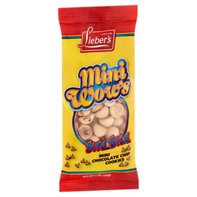 Lieber's Mini Wow's Mini Chocolate Chip Cookies Bite Size, 1 oz