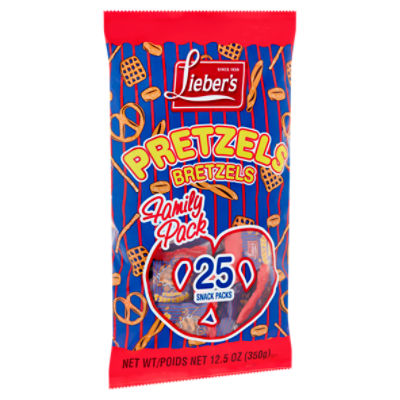 Lieber's Bretzels Pretzels Family Pack, 25 count, 12.5 oz