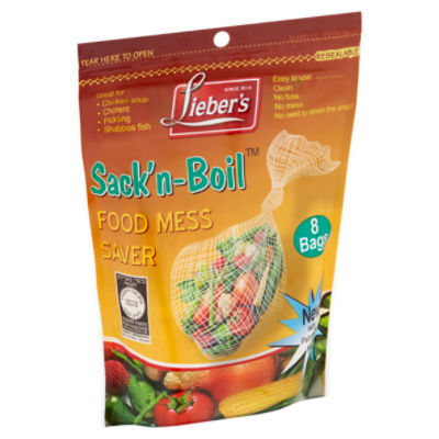 Lieber's Sack' nBoil Food Mess Saver Bags, 8 count