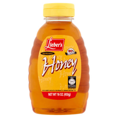 Lieber's 100% Pure Natural Squeezable Honey, 16 oz