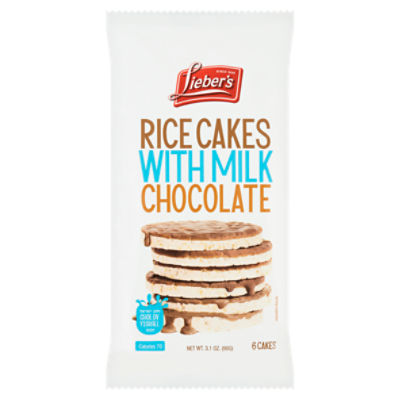 Lieber's Rice Cakes with Milk Chocolate, 6 count, 3.1 oz