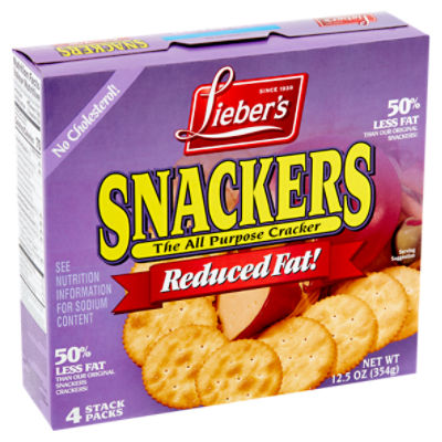 Lieber's Snackers Reduced Fat! Crackers, 12.5 oz